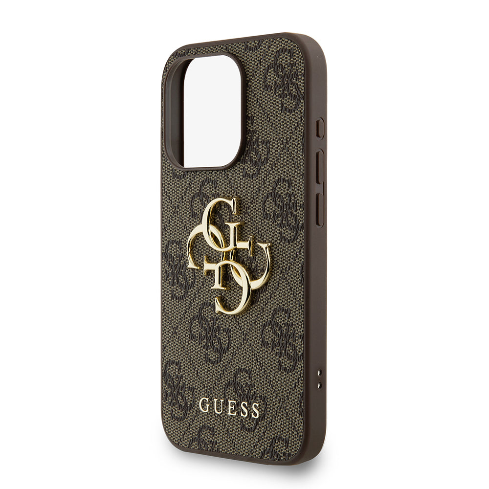 Guess iPhone 15 Pro Max Orjinal Lisanslı PU Deri Bilek Askı İpli Metal Büyük 4G ve Yazı Logolu Kılıf Guess iPhone 15 Pro Max Orjinal Lisanslı PU Deri Bilek Askı İpli Metal Büyük 4G ve Yazı Logolu Kılıf